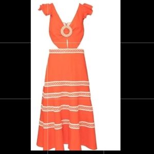 Sold/ PatBo Cutout midi dress